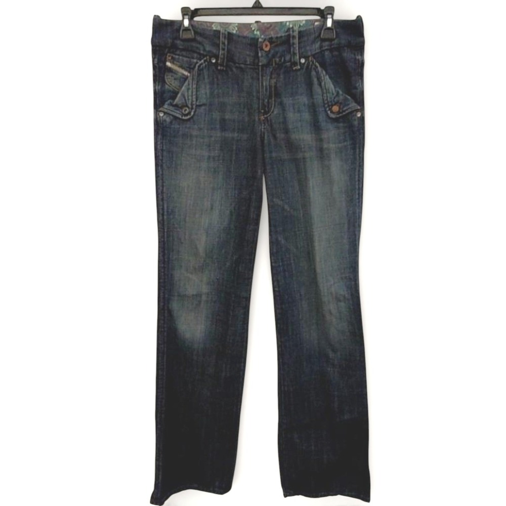 Diesel Wonnha Jeans Womens 28x32 Dark Wash Made In Italy Stretch Designer‎ Denim